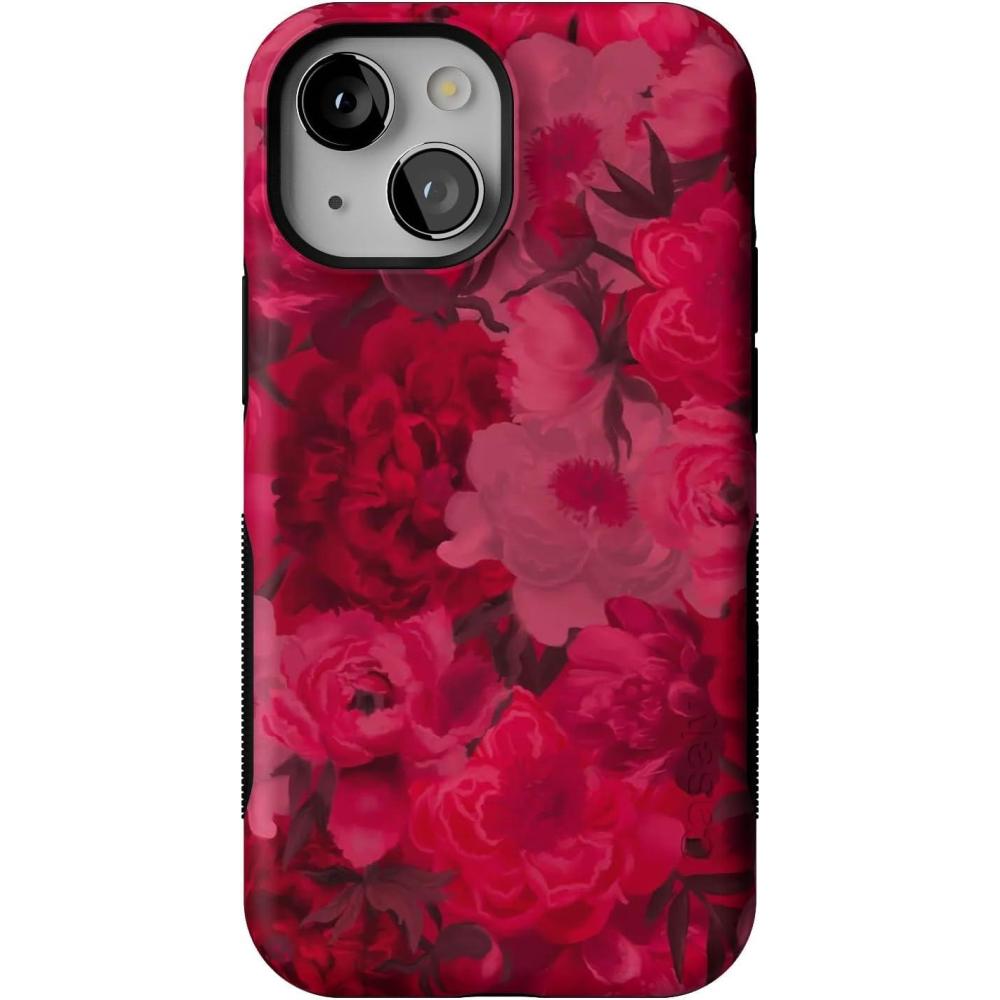 imageCasely iPhone 13 Mini Case  Id Pick You  Red Strawberry  Compatible with MagSafe  Bold Protective DesignRomance Novel  Moody Floral