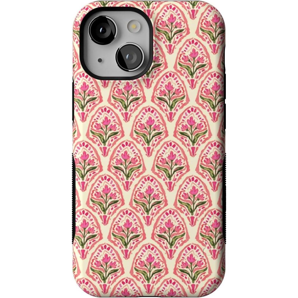 imageCasely iPhone 13 Mini Case  Id Pick You  Red Strawberry  Compatible with MagSafe  Bold Protective DesignTulip Tapestry  Jenna Palek x Casely