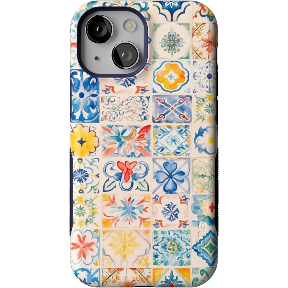 imageCasely iPhone 13 Mini Case  Id Pick You  Red Strawberry  Compatible with MagSafe  Bold Protective DesignTuscan Tiles  Dolce Vita