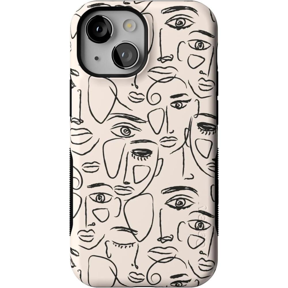 imageCasely iPhone 13 Mini Case  Id Pick You  Red Strawberry  Compatible with MagSafe  Bold Protective DesignWere All Human  Minimal Face Art