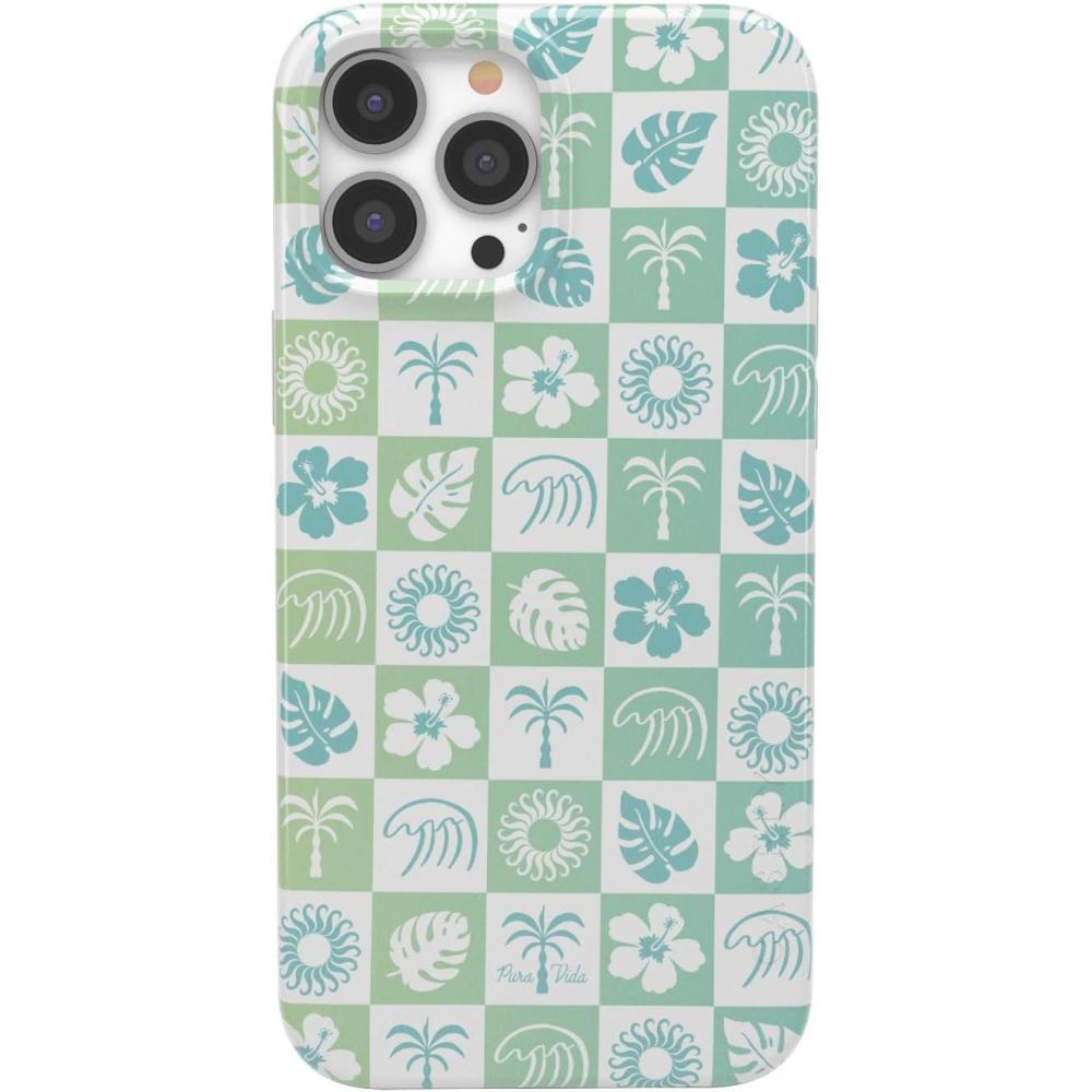 imageCasely iPhone 13 Pro Case  Compatible with MagSafe  Flower Patch  Girly Floral CasePura Vida  Coastal Checkers