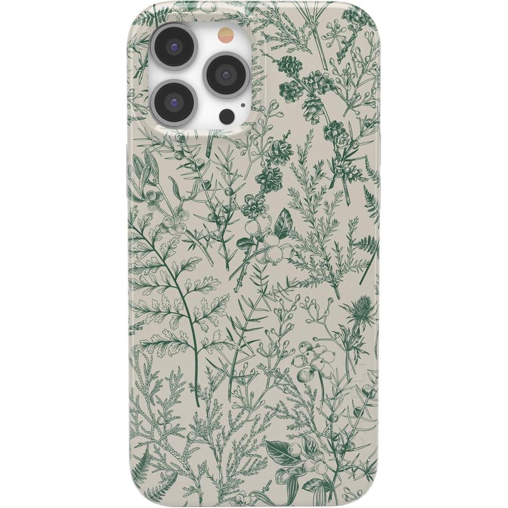 imageCasely iPhone 13 Pro Case  Compatible with MagSafe  Flower Patch  Girly Floral CaseSage Garden  Green Floral Case