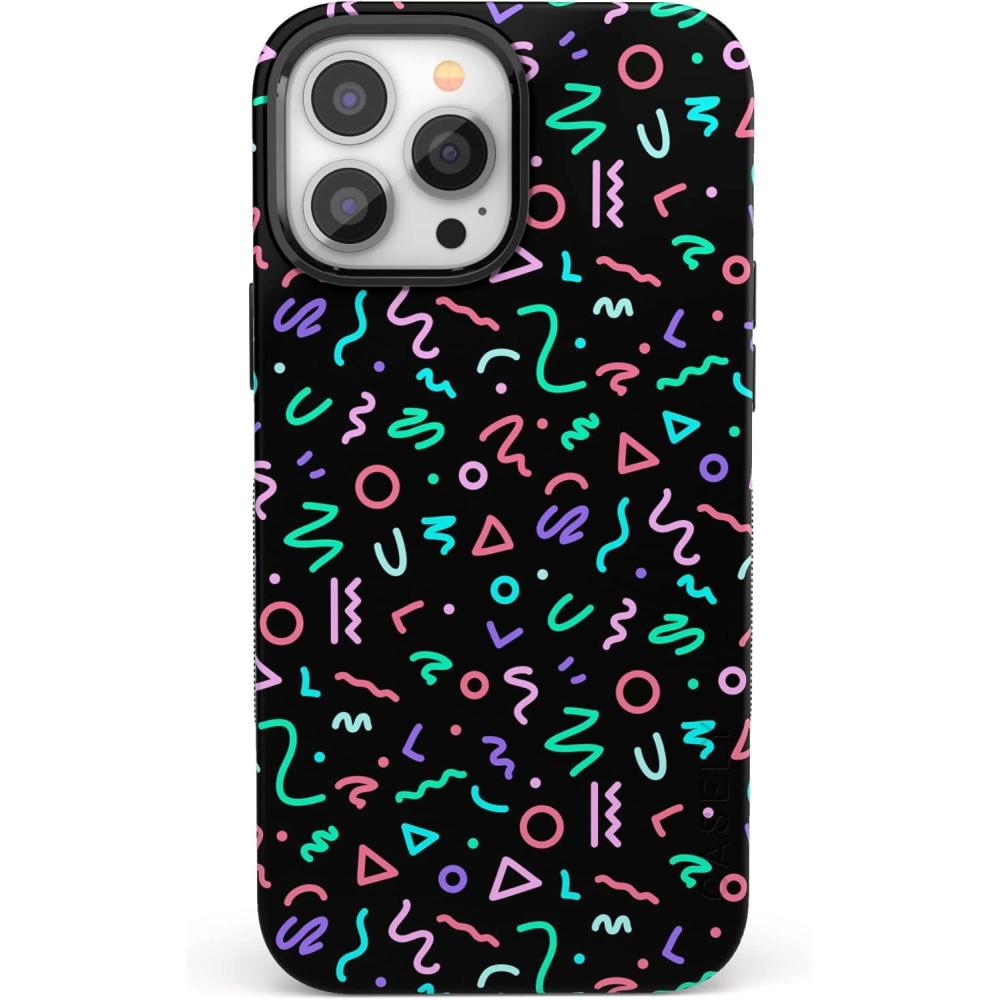 imageCasely iPhone 13 Pro Case  Ride The Wave  Pastel Rainbow Lined  Compatible with MagSafe  Bold Protective DesignAlways Vibing  Retro