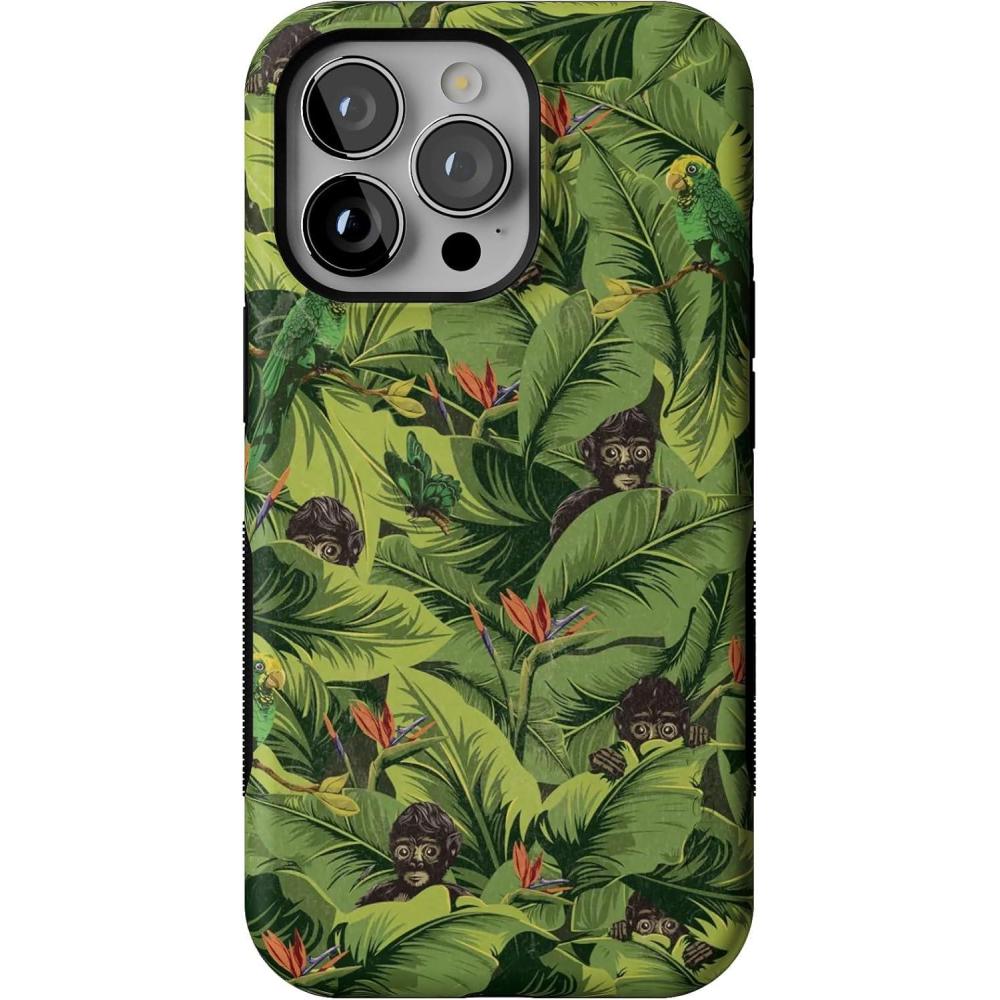 imageCasely iPhone 13 Pro Case  Ride The Wave  Pastel Rainbow Lined  Compatible with MagSafe  Bold Protective DesignFrida Kahlo  Sneaky Monkeys  Jungle Floral