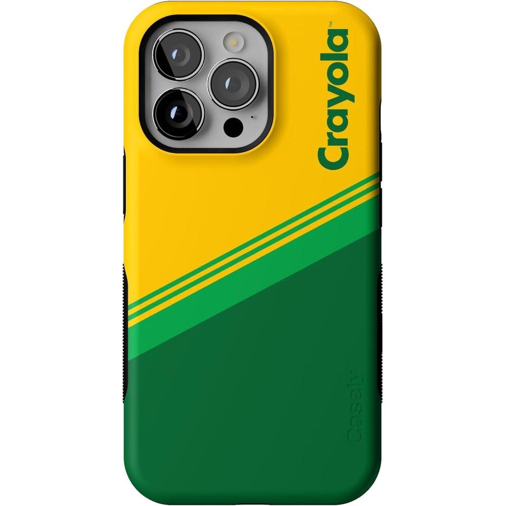 imageCasely iPhone 13 Pro Case  Ride The Wave  Pastel Rainbow Lined  Compatible with MagSafe  Bold Protective DesignKeep It Classic  Crayola Crayon Box