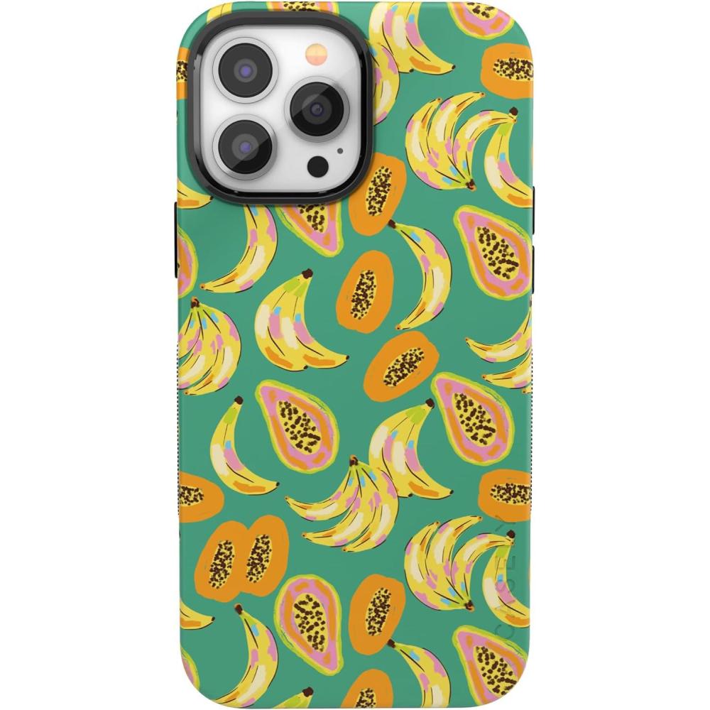 imageCasely iPhone 13 Pro Case  Ride The Wave  Pastel Rainbow Lined  Compatible with MagSafe  Bold Protective DesignPapaya Palms  Dippin Daisys Tropical Vacation