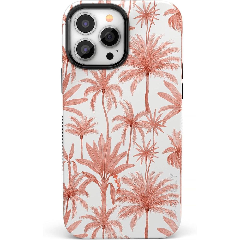 imageCasely iPhone 13 Pro Case  Ride The Wave  Pastel Rainbow Lined  Compatible with MagSafe  Bold Protective DesignPerfect Paradise  Tropical Palm Tree Floral