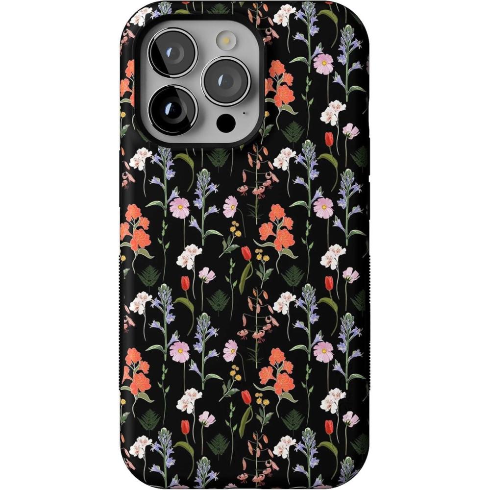 imageCasely iPhone 13 Pro Case  Ride The Wave  Pastel Rainbow Lined  Compatible with MagSafe  Bold Protective DesignSecret Garden  Mixed Floral