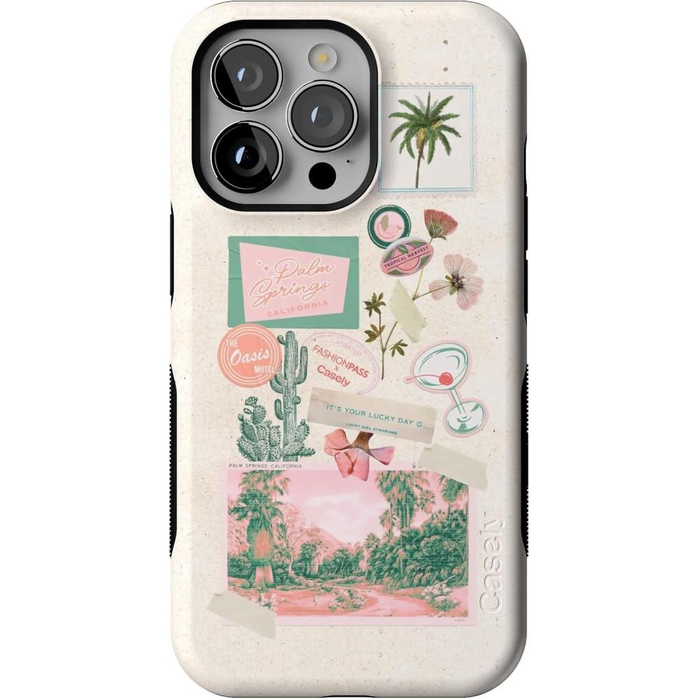 imageCasely iPhone 13 Pro Case  Ride The Wave  Pastel Rainbow Lined  Compatible with MagSafe  Bold Protective DesignVintage Vacay  FashionPass x Casely