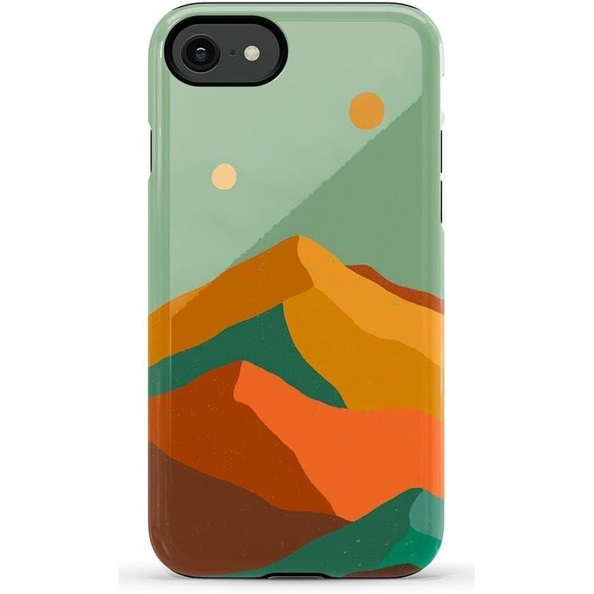 imageCasely iPhone SE 2020 amp 2022 Case  Endless Peaks  Colorblock Mountain  Essential Slim DualLayer Protective Design