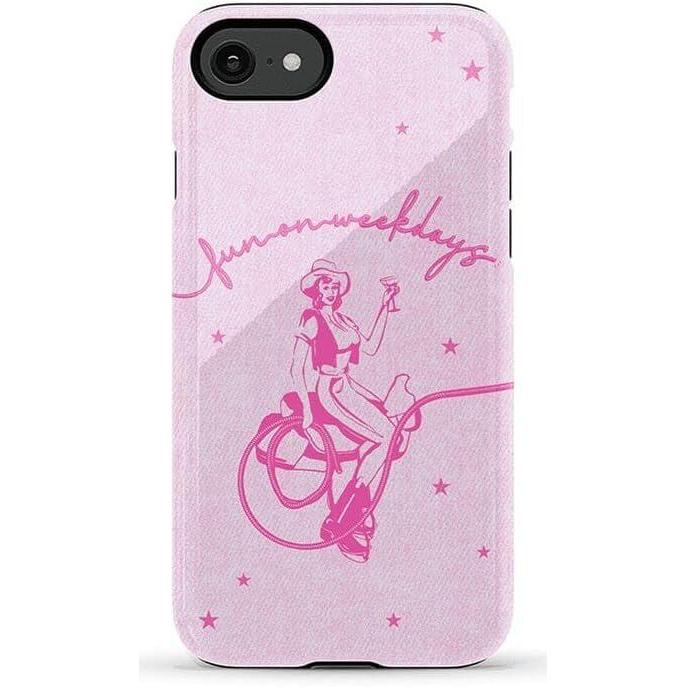 imageCasely iPhone SE 2020 amp 2022 Case  Hibiscus Blooms  Hawaiian Floral  Essential Slim DualLayer Protective Case DesignDenim Cowgirl  Fun on Weekdays