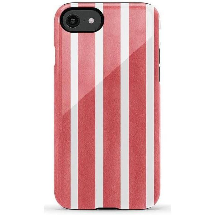 imageCasely iPhone SE 2020 amp 2022 Case  Hibiscus Blooms  Hawaiian Floral  Essential Slim DualLayer Protective Case DesignEast Coast Summer  Red Stripes