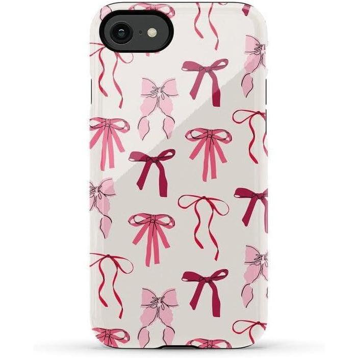 imageCasely iPhone SE 2020 amp 2022 Case  Hibiscus Blooms  Hawaiian Floral  Essential Slim DualLayer Protective Case DesignLover Girlie  Pink Bows