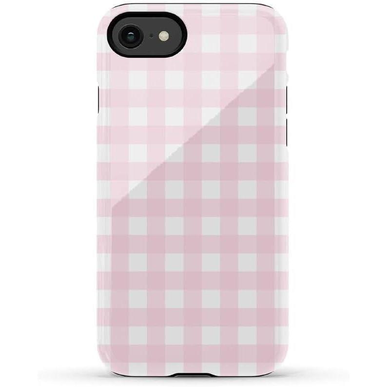 imageCasely iPhone SE 2020 amp 2022 Case  Hibiscus Blooms  Hawaiian Floral  Essential Slim DualLayer Protective Case DesignPink Plaid  Sunday Best