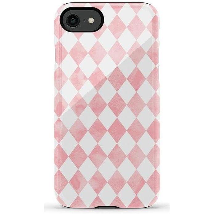 imageCasely iPhone SE 2020 amp 2022 Case  Hibiscus Blooms  Hawaiian Floral  Essential Slim DualLayer Protective Case DesignQueen of Diamonds  Pink Watercolor