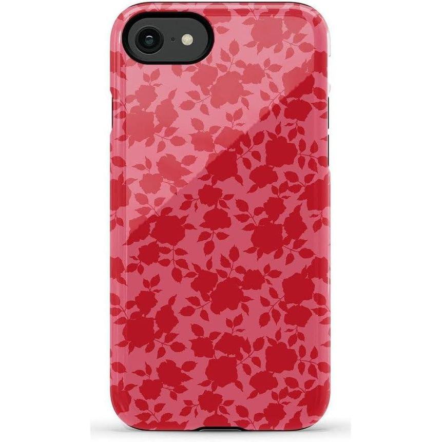 imageCasely iPhone SE 2020 amp 2022 Case  Hibiscus Blooms  Hawaiian Floral  Essential Slim DualLayer Protective Case DesignRose Garden  Red Aesthetic