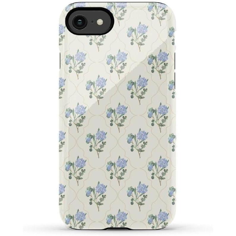 imageCasely iPhone SE 2020 amp 2022 Case  Hibiscus Blooms  Hawaiian Floral  Essential Slim DualLayer Protective Case DesignVintage Garden  Blue Hydrangea