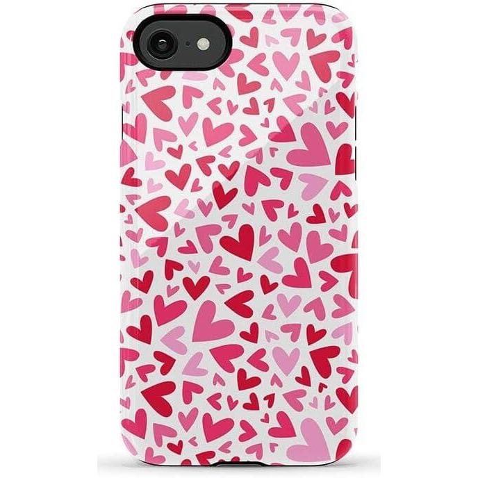 imageCasely iPhone SE 2020 amp 2022 Case  Hibiscus Blooms  Hawaiian Floral  Essential Slim DualLayer Protective Case DesignXOXO  Pink Candy Hearts