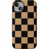 imageCasely iPhone 13 Case  Fit Check  Black amp Brown Checkerboard  Compatible with MagSafe  Bold Protective Design