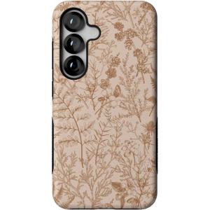 Casely Galaxy S25 Case | Oasis | Pura Vida Floral | Compatible with MagSafe | Bold Protective Design(Beige Garden | Neutral Floral)