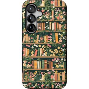 Casely Galaxy S25 Case | Oasis | Pura Vida Floral | Compatible with MagSafe | Bold Protective Design(Book Nook | Floral Library)