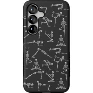 Casely Galaxy S25 Case | Oasis | Pura Vida Floral | Compatible with MagSafe | Bold Protective Design(Corpse Pose | Skeleton Yoga)