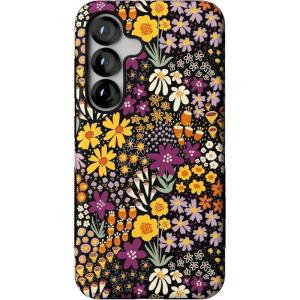 Casely Galaxy S25 Case | Oasis | Pura Vida Floral | Compatible with MagSafe | Bold Protective Design(Falling for You | Plum Floral)