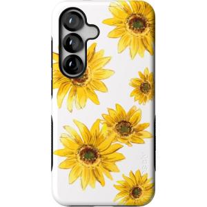 Casely Galaxy S25 Case | Oasis | Pura Vida Floral | Compatible with MagSafe | Bold Protective Design(Golden Garden | Yellow Sunflower Floral)
