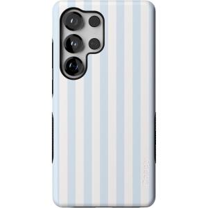 Casely Galaxy S25 Ultra Case | Chateau Pups | French Dog | Compatible with MagSafe | Bold Protective Design(Blue Stripes | Sunday Best)