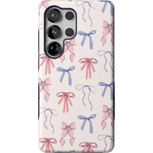 Casely Galaxy S25 Ultra Case | Chateau Pups | French Dog | Compatible with MagSafe | Bold Protective Design(Coquette Girlie | Pastel Bows)