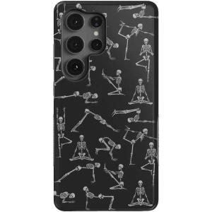 Casely Galaxy S25 Ultra Case | Chateau Pups | French Dog | Compatible with MagSafe | Bold Protective Design(Corpse Pose | Skeleton Yoga)