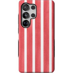 Casely Galaxy S25 Ultra Case | Chateau Pups | French Dog | Compatible with MagSafe | Bold Protective Design(East Coast Summer | Red Stripes)