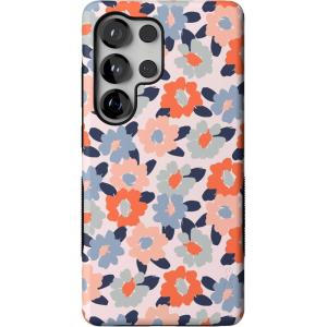 Casely Galaxy S25 Ultra Case | Chateau Pups | French Dog | Compatible with MagSafe | Bold Protective Design(Field of Flowers | Pastel Floral)
