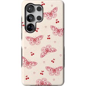 Casely Galaxy S25 Ultra Case | Chateau Pups | French Dog | Compatible with MagSafe | Bold Protective Design(Heart Flutters | Butterfly)