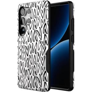 Casely Galaxy S25 Ultra Case | Chateau Pups | French Dog | Compatible with MagSafe | Bold Protective Design(Heart Throb | Endless Hearts)