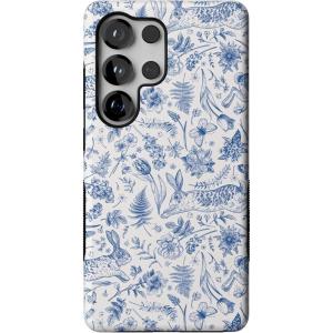 Casely Galaxy S25 Ultra Case | Chateau Pups | French Dog | Compatible with MagSafe | Bold Protective Design(Hop & Bloom | Bunny Toile)