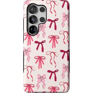 Casely Galaxy S25 Ultra Case | Chateau Pups | French Dog | Compatible with MagSafe | Bold Protective Design(Lover Girlie | Pink Bows)
