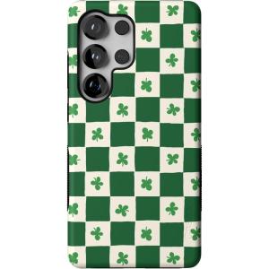 Casely Galaxy S25 Ultra Case | Chateau Pups | French Dog | Compatible with MagSafe | Bold Protective Design(Lucky You | Shamrock)