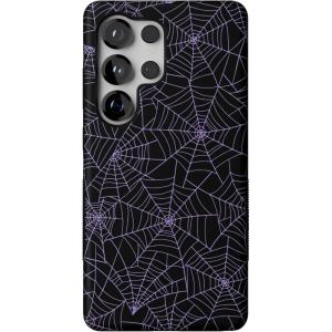 Casely Galaxy S25 Ultra Case | Chateau Pups | French Dog | Compatible with MagSafe | Bold Protective Design(Midnight Web | Spider Web)