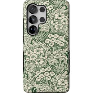 Casely Galaxy S25 Ultra Case | Chateau Pups | French Dog | Compatible with MagSafe | Bold Protective Design(Mystic Meadow | Green Gardens)