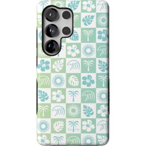 Casely Galaxy S25 Ultra Case | Chateau Pups | French Dog | Compatible with MagSafe | Bold Protective Design(Pura Vida | Coastal Checkers)