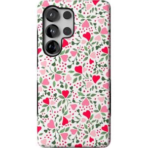 Casely Galaxy S25 Ultra Case | Chateau Pups | French Dog | Compatible with MagSafe | Bold Protective Design(Vines of Love | Floral Heart)