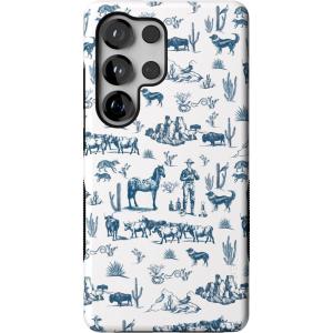 Casely Galaxy S25 Ultra Case | Chateau Pups | French Dog | Compatible with MagSafe | Bold Protective Design(Wild West Adventure | Desert)