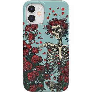 Casely iPhone 11 Case | You’re Dope | Retro Colorblock | Classic Ultra Slim Design(Forever Grateful | Grateful Dead Skeleton Floral)