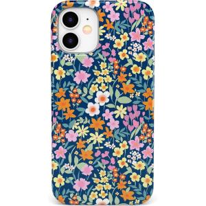 Casely iPhone 11 Case | You’re Dope | Retro Colorblock | Classic Ultra Slim Design(Full Bloom | Navy Floral)