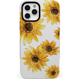 Casely iPhone 11 Pro Case | Flower My World | Ocean Blue Floral | Bold Protective Design(Bright Yellow Sunflowers Floral)