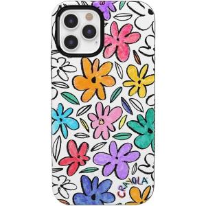 Casely iPhone 11 Pro Case | Flower My World | Ocean Blue Floral | Bold Protective Design(Crayola | Outside the Lines | Crayola Marker)