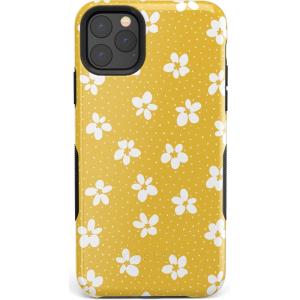 Casely iPhone 11 Pro Case | Flower My World | Ocean Blue Floral | Bold Protective Design(Flower My World | Yellow Floral)