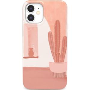 Casely iPhone 12 Mini Case | Desert Daze | Peachy Cactus | Classic Ultra Slim Design(Desert Daze | Peachy Cactus)