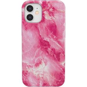 Casely iPhone 12 Mini Case | Desert Daze | Peachy Cactus | Classic Ultra Slim Design(Pretty in Pink | Hot Pink Marble)